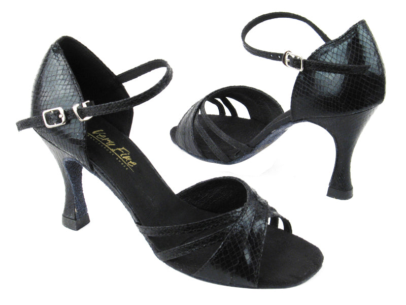6030 222 Snake Black with 3.5" heel in the photo