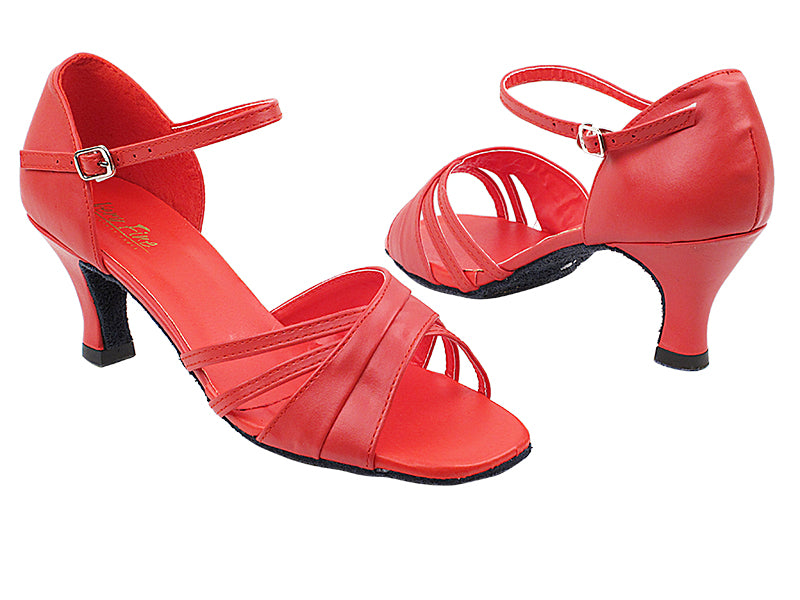 6030 Red Leather with 2.5" Heel in the photo