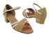 6030 106 Glitter Gold Satin_270 White Glitter_T_S with 1.5" Medium Heel in the photo