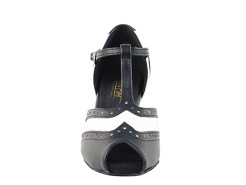 6034 Black Leather & White Trim