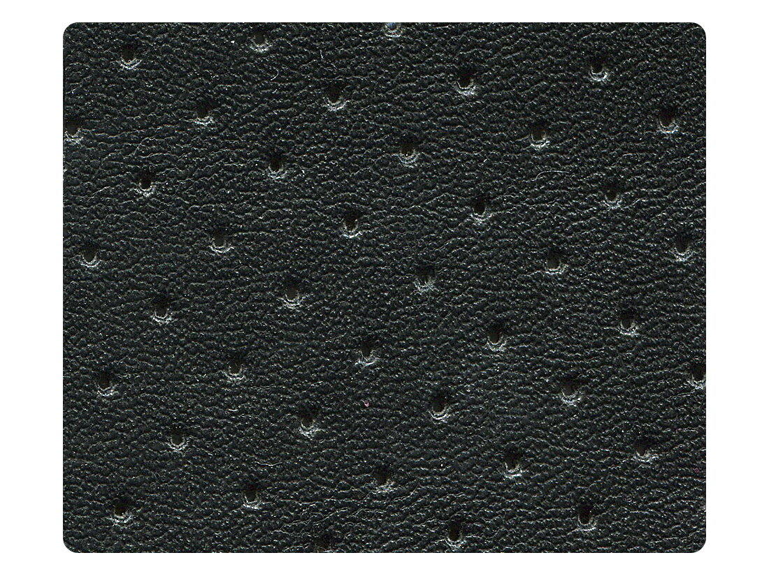 64 Black Perforated PU Fabric Swatch