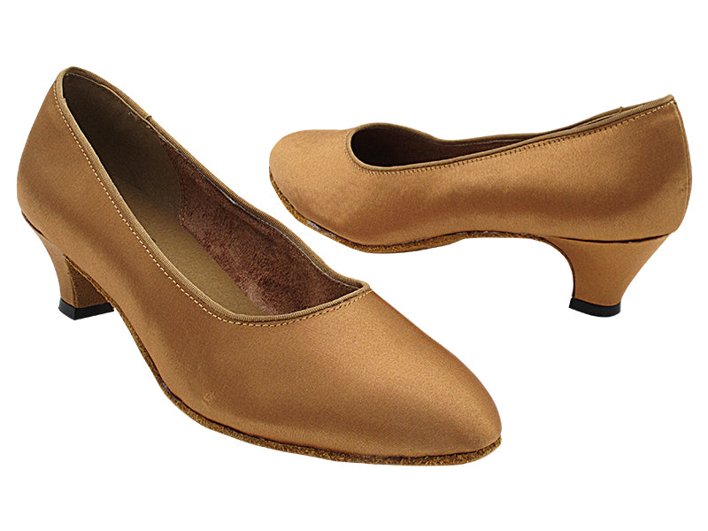 6801 Brown Satin with 1.3" Cuban Heel (387) in the photo