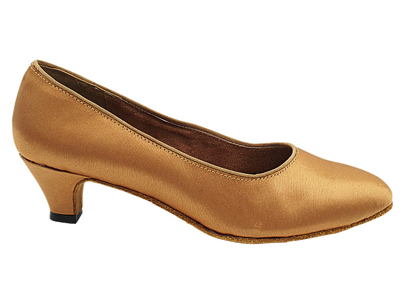 6801 Brown Satin with 1.3" Cuban Heel (387) in the photo