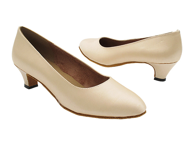 6801 Flesh Satin with 1.3" Cuban Heel (387) in the photo