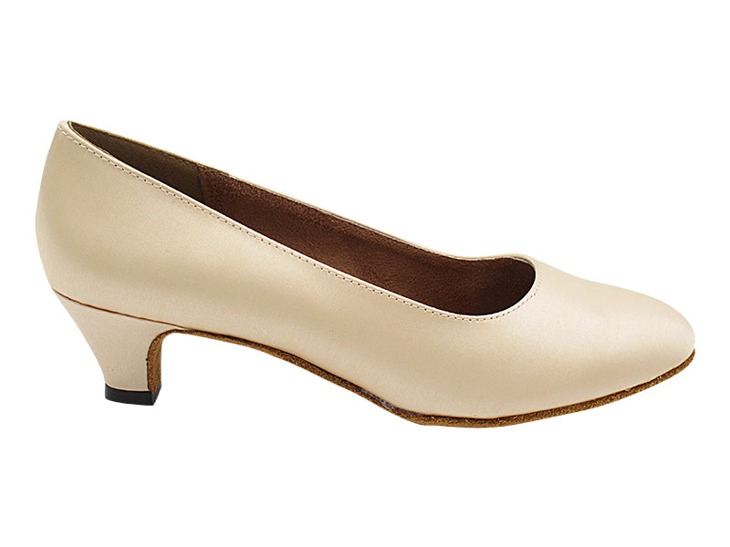 6801 Flesh Satin with 1.3" Cuban Heel (387) in the photo