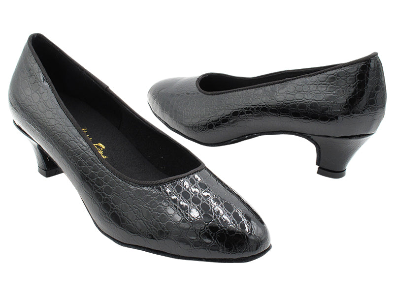 6801LEDSS 68 Black Snake Patent with 1.3" Cuban Heel (387) in the photo