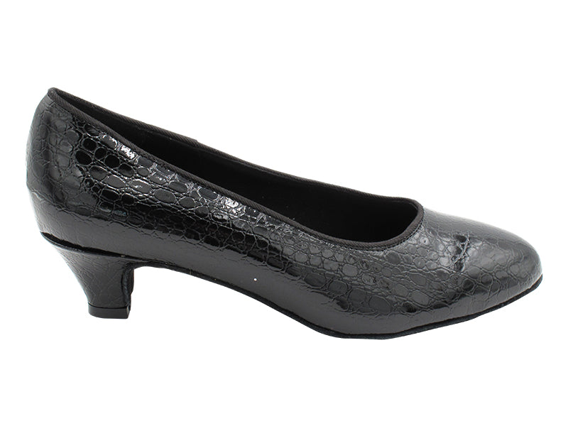 6801LEDSS 68 Black Snake Patent with 1.3" Cuban Heel (387) in the photo
