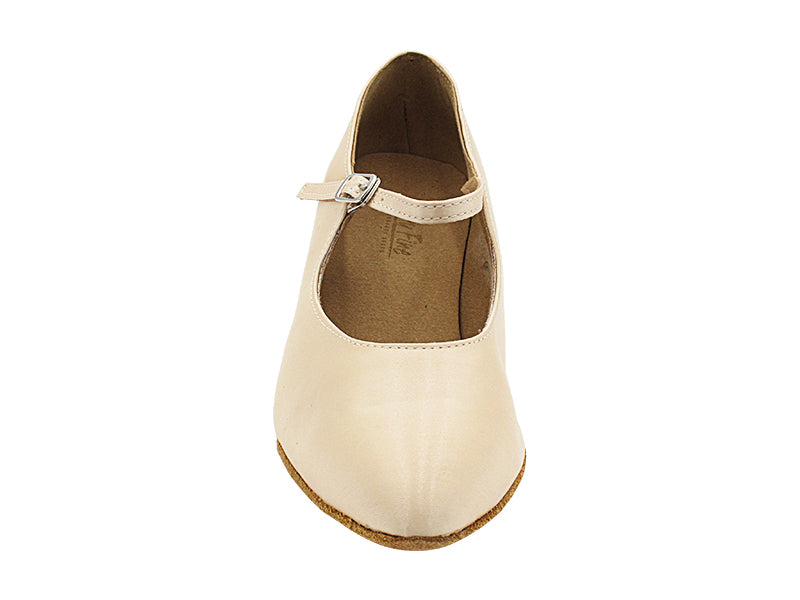 6803 Flesh Satin with 1.3" Cuban Heel (387) in the photo