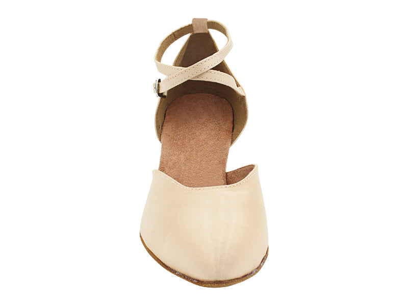 6817 Flesh Satin with 1.3" Cuban Heel (387) in the photo