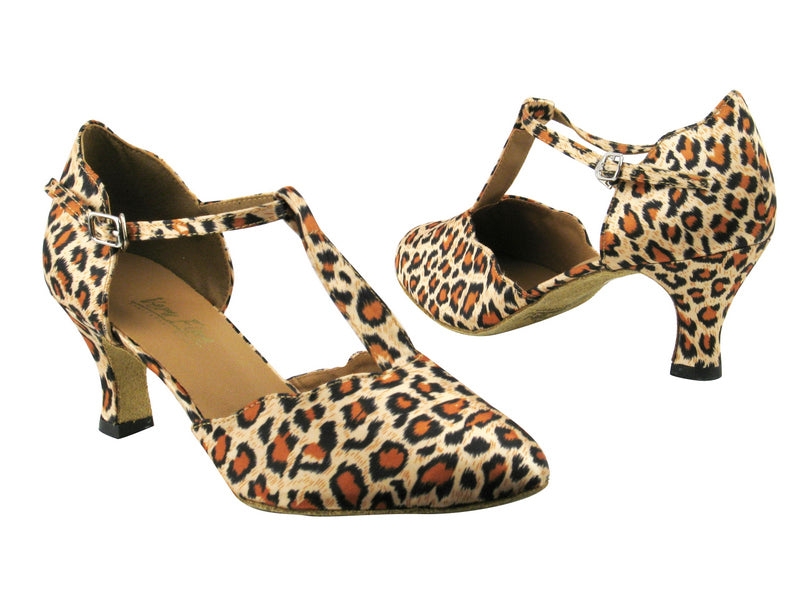 6819 152 Leopard Satin with 2.5" low heel in the photo