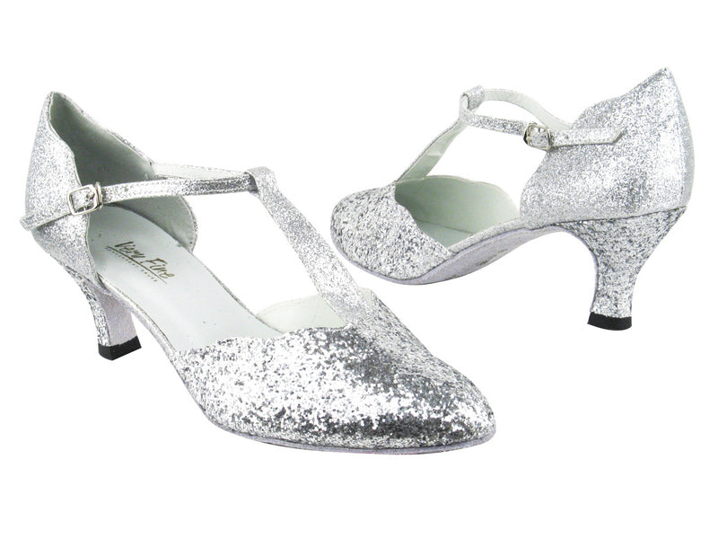 6819 7 Silver Sparkle_F_H_126 Silver Stardust_B_S with 2.5" Heel in the photo