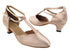 6819 135 Flesh Satin_X-Strap Ankle with Loop with 1.3" Cuban Heel (387) in the photo