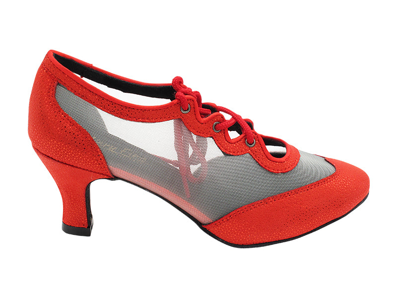 6823 320 Red Diamond Velvet_54 Flesh Mesh with 2.5" Heel (2899) in the photo