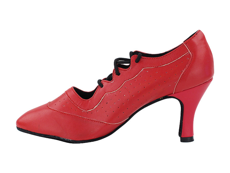 6823LEDSS Red Leathe & Red Leather Trim with 3" Heel (6812) in the photo