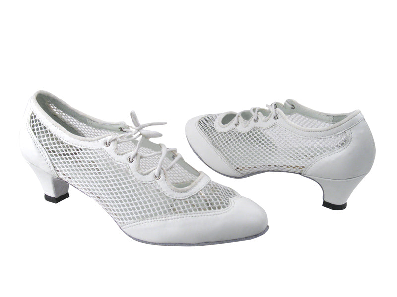 6823 White Leather & 177 White Mesh with 1.3" Heel in the photo