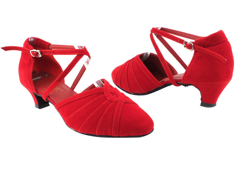 6825B 228 Red Velvet with 1.3" Heel in the photo