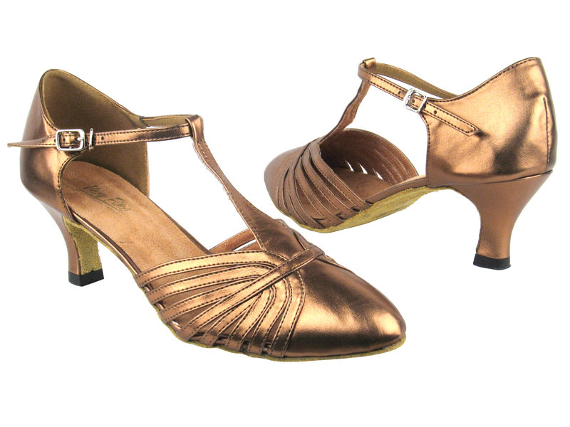 6829 171 Dark Tan Gold PU with 2.5" Heel in the photo