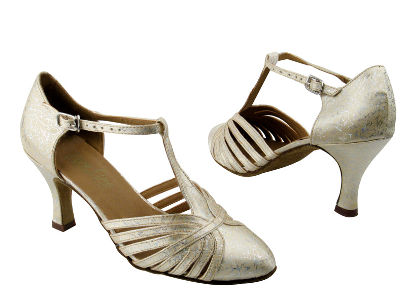 6829 103 Flesh Flower Satin with 2.75" Heel in the photo