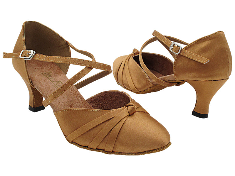 6836 Brown Satin with 2.5" Heel (2899) in the photo