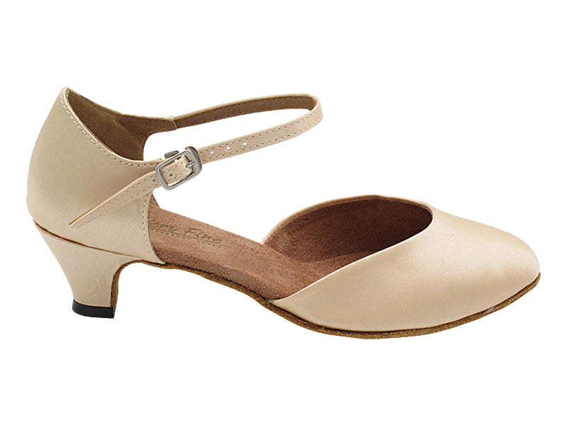 6844B Flesh Satin with 1.3" Cuban Heel (387) in the photo