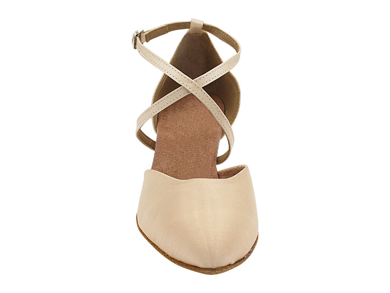 6844 Flesh Satin with 1.3" Cuban Heel (387) in the photo