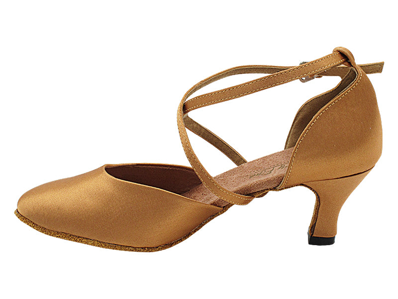 6844 Brown Satin with 2.5" Heel (2899) in the photo