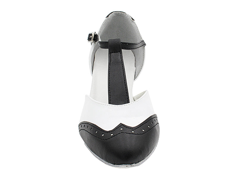 6849 Black Leather & White Leather with 1.5" Heel (2001) in the photo