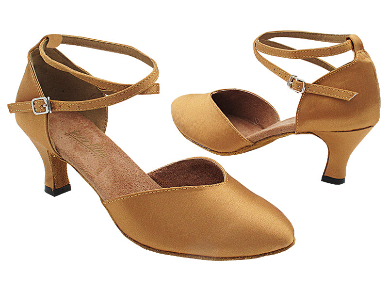 6856 Brown Satin with 2.5" Heel (2899) in the photo