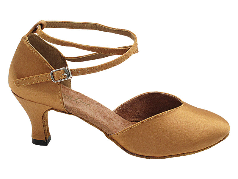 6856 Brown Satin with 2.5" Heel (2899) in the photo