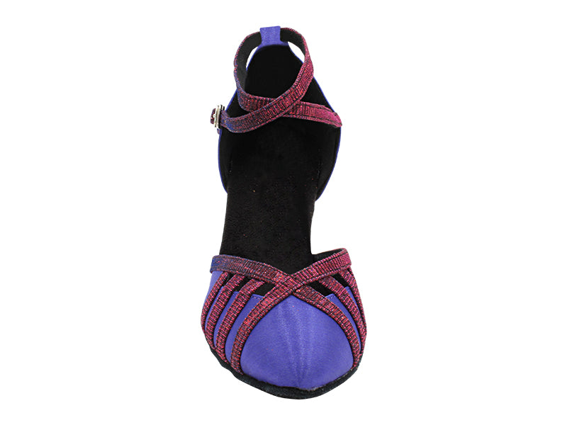 6857 245 Violet Satin_155 Purple Illusion Trim with 2.5" Heel (2899) in the photo