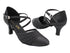 6862 Black Satin & Black Mesh with 2.5" Heel (2899) in the photo