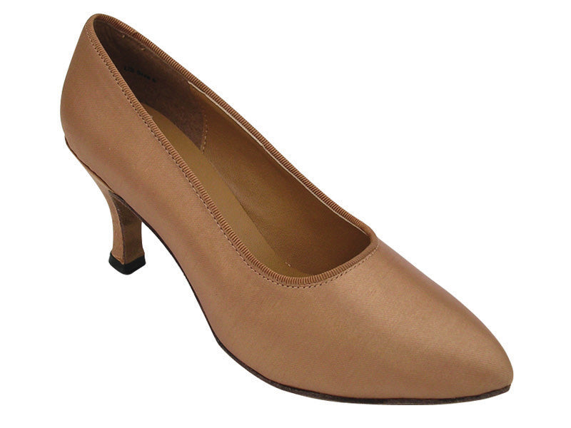 6901 Brown Satin with 2.75" heel in the photo