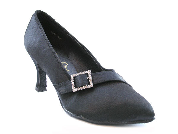 6904 Black Satin with 2.75" heel in the photo