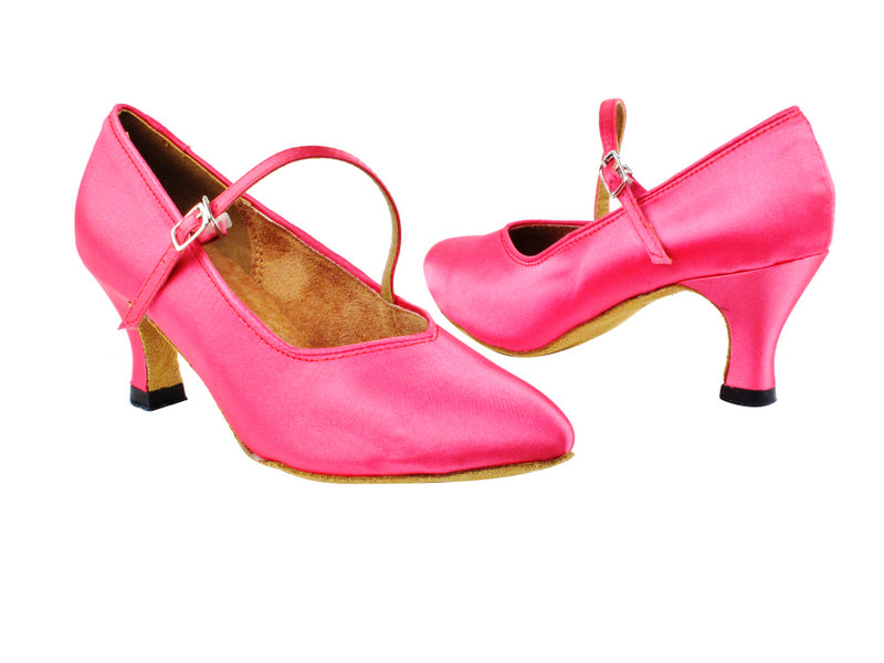 6906 246 Pink Satin with 2.5" Heel in the photo