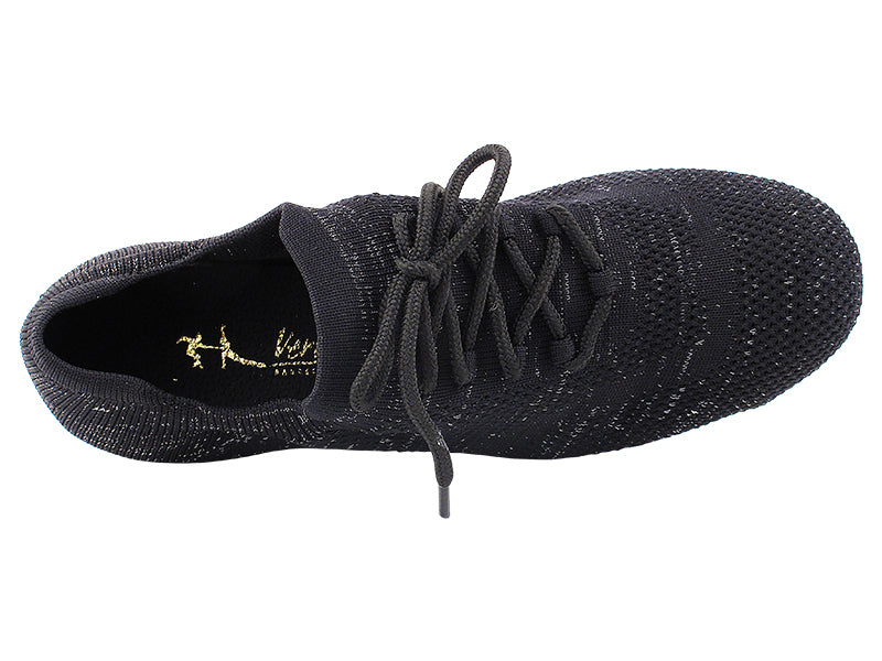 706LEDSS-Split Black Knit Mesh with 1.5" Heel (2001) in the photo
