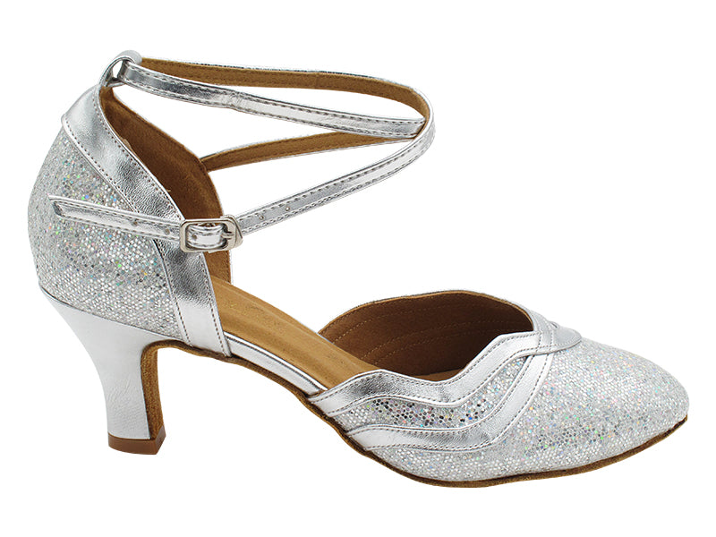 7887LEDSS Silver Scale & Silver Leather Trim with 2.5" Heel (2899) in the photo