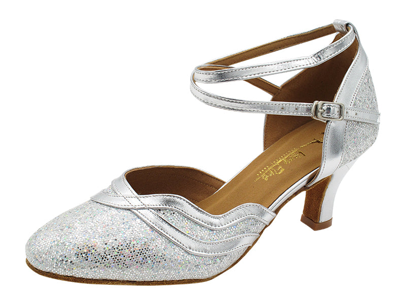 7887LEDSS Silver Scale & Silver Leather Trim with 2.5" Heel (2899) in the photo