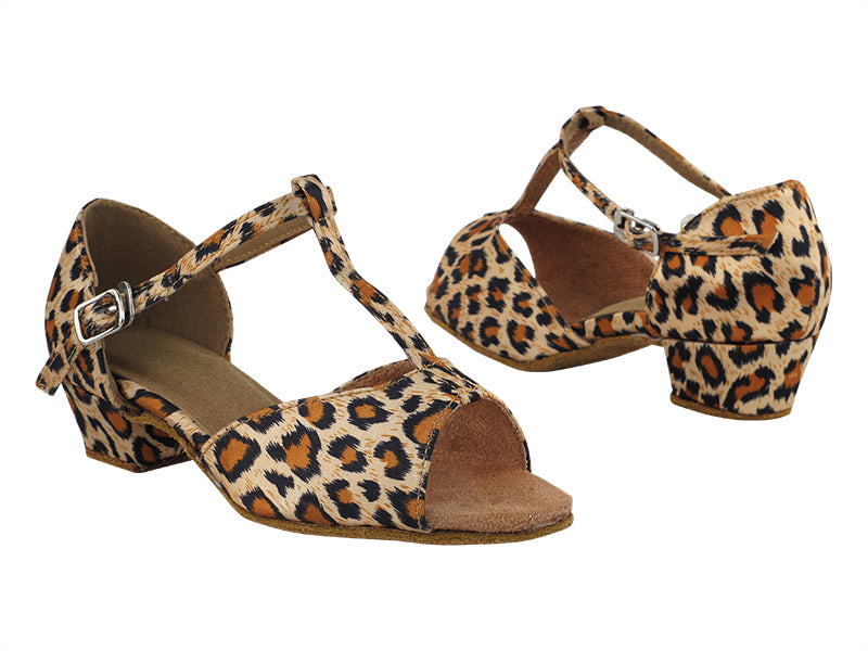 801_1609_5004 152 Leopard Satin with 1.5" Medium Heel in the photo