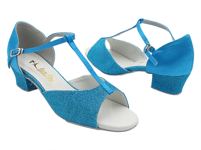 801 Light Blue Glitter Satin_F_H_Light Blue Satin_B_S with 1.5" Heel (2001) in the photo