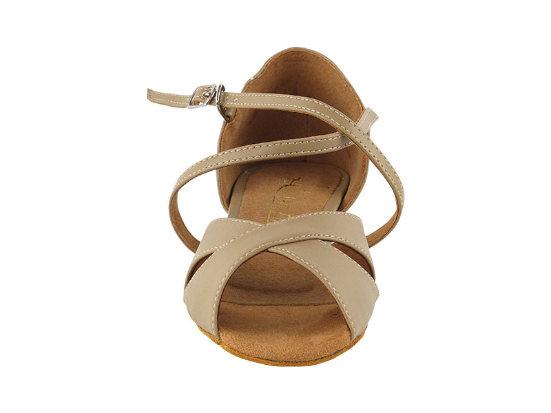 803FT Tan Leather with 1" Flat Heel in the photo