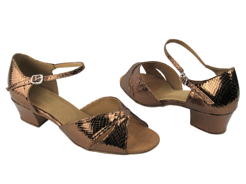 803 223 Snake Copper with 1.5" Medium Heel in the photo