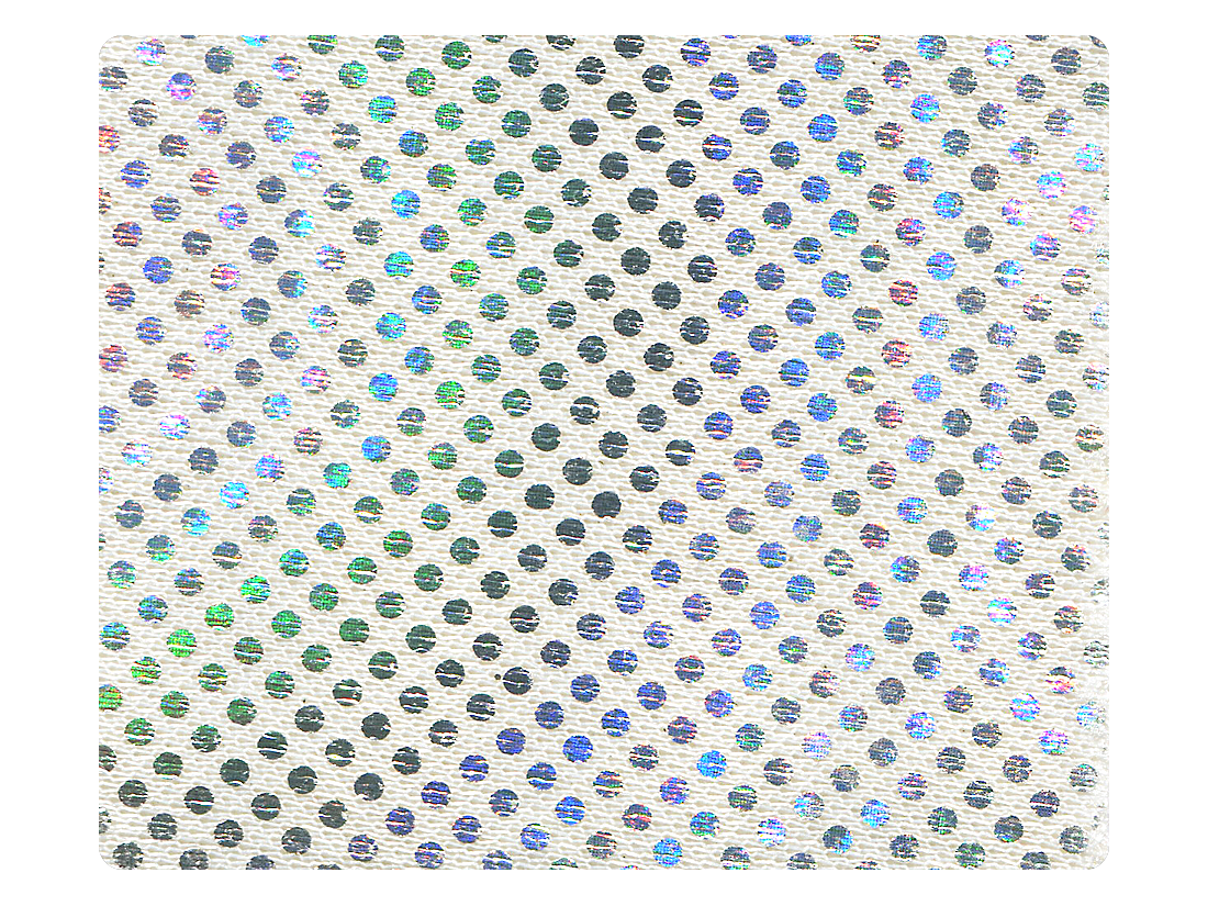 86 Silver Laser Satin Fabric Swatch