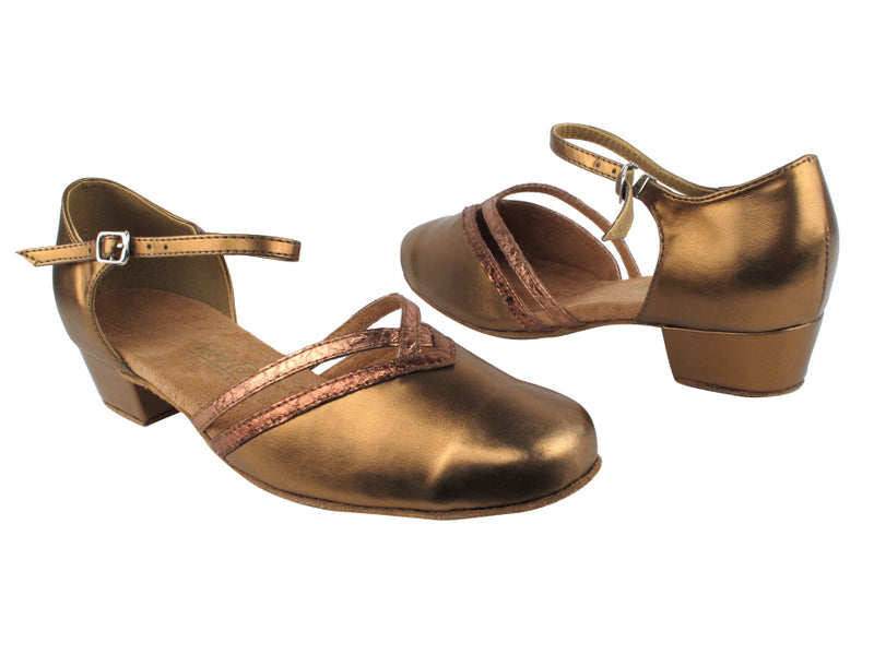 8881 171 Dark Tan Gold_206 Ultra Copper Trim with 1" Women Heel in the photo