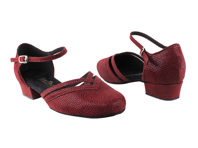 8881BLEDSS Burgundy Velvet with 1" Women Heel (8881) in the photo