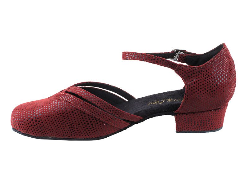 8881BLEDSS Burgundy Velvet with 1" Women Heel (8881) in the photo