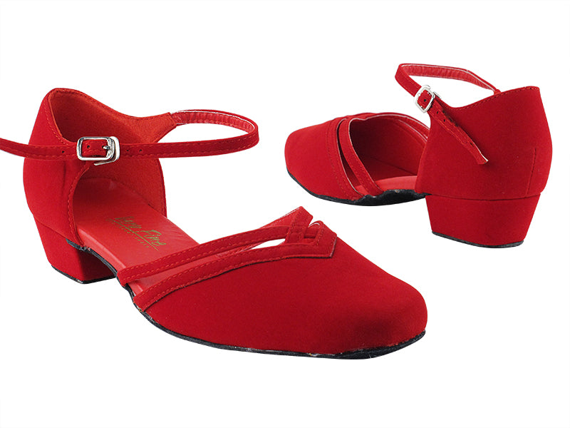 8881 228 Red Velvet_Whole Shoes with 1" Women Heel in the photo