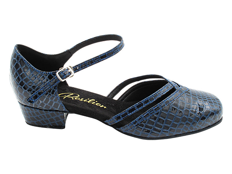 8881 243 Purple Blue Crocodile Patent with 1" Women Heel (8881) in the photo