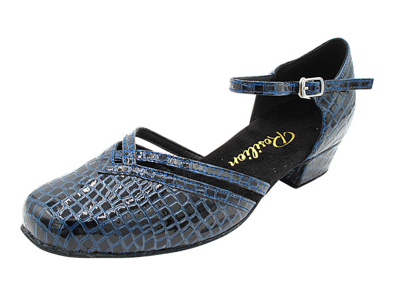 8881 243 Purple Blue Crocodile Patent with 1" Women Heel (8881) in the photo