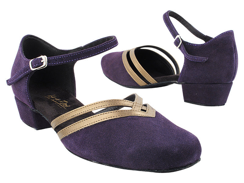 8881 281 Purple Suede_H_59 Copper PU Trim with 1" Heel (8881) in the photo