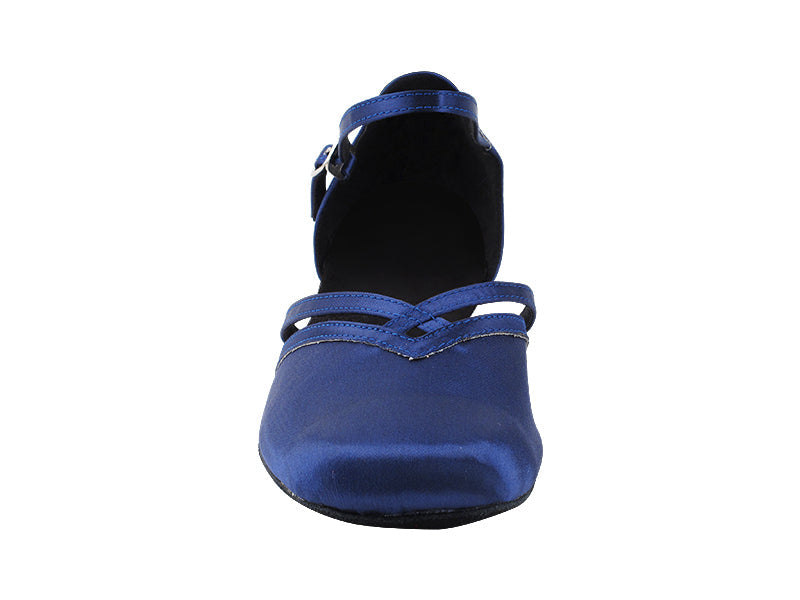 8881 301 Dark Blue Satin_Trim with 1" Heel (8881) in the photo